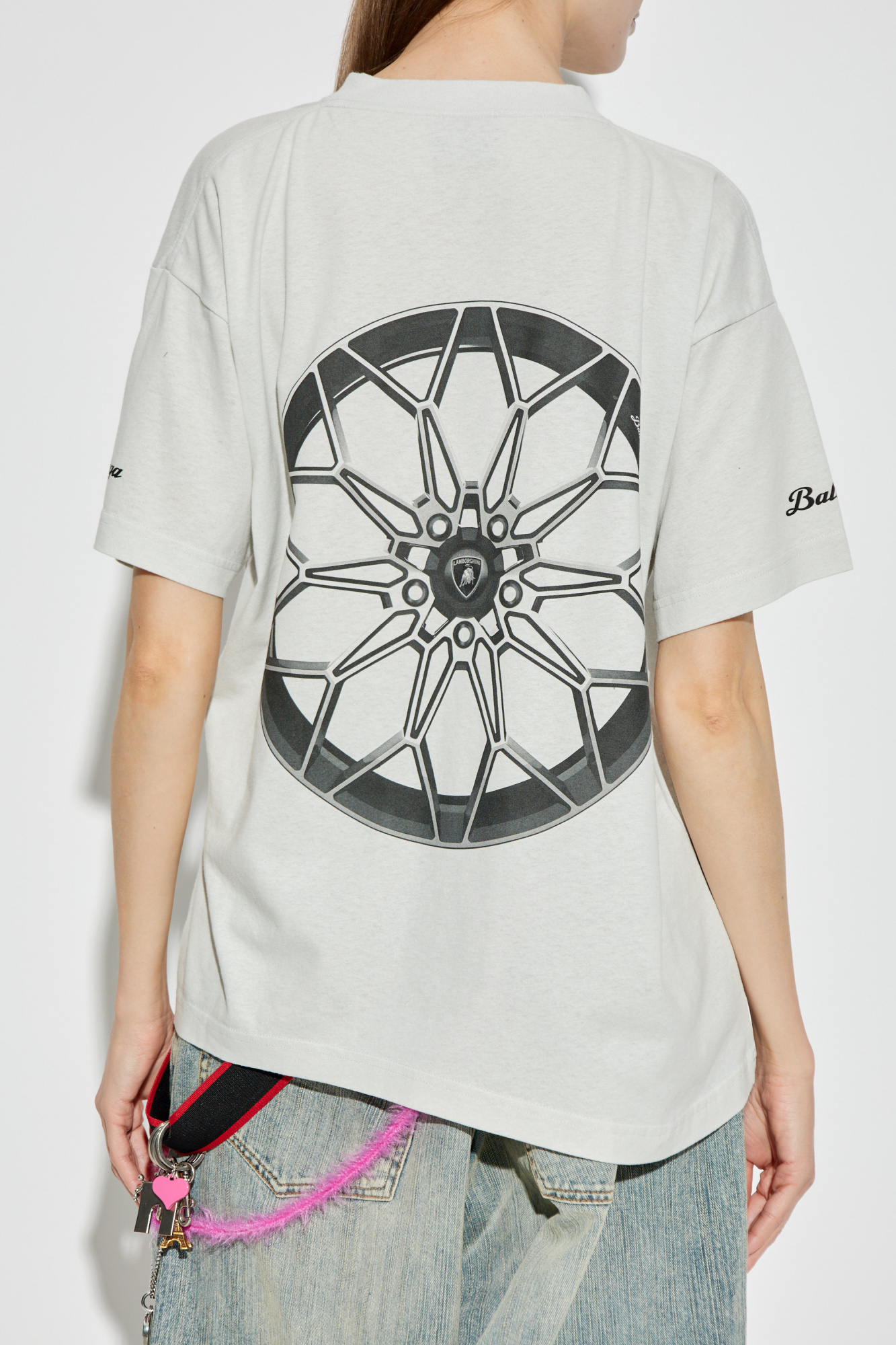 BALENCIAGA ♪ X Automobili Lamborghini Tシャツ 826344TSVP Women's Balenciaga I Automobili Lamborghini Boxing T-shirt